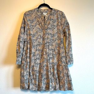 J. Crew Zebra Print Shirtdress - Size S